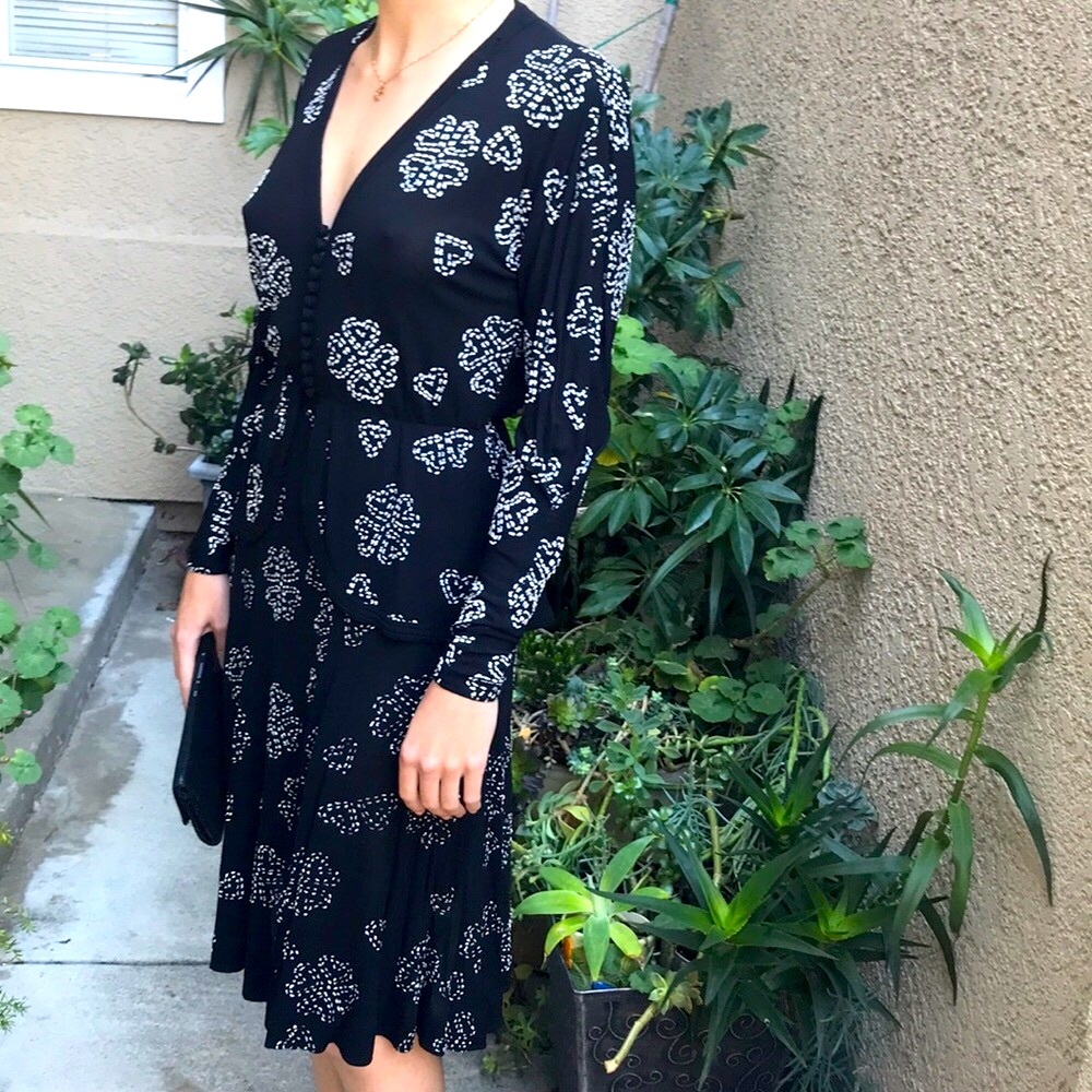 Vintage Black and White Skirt Set